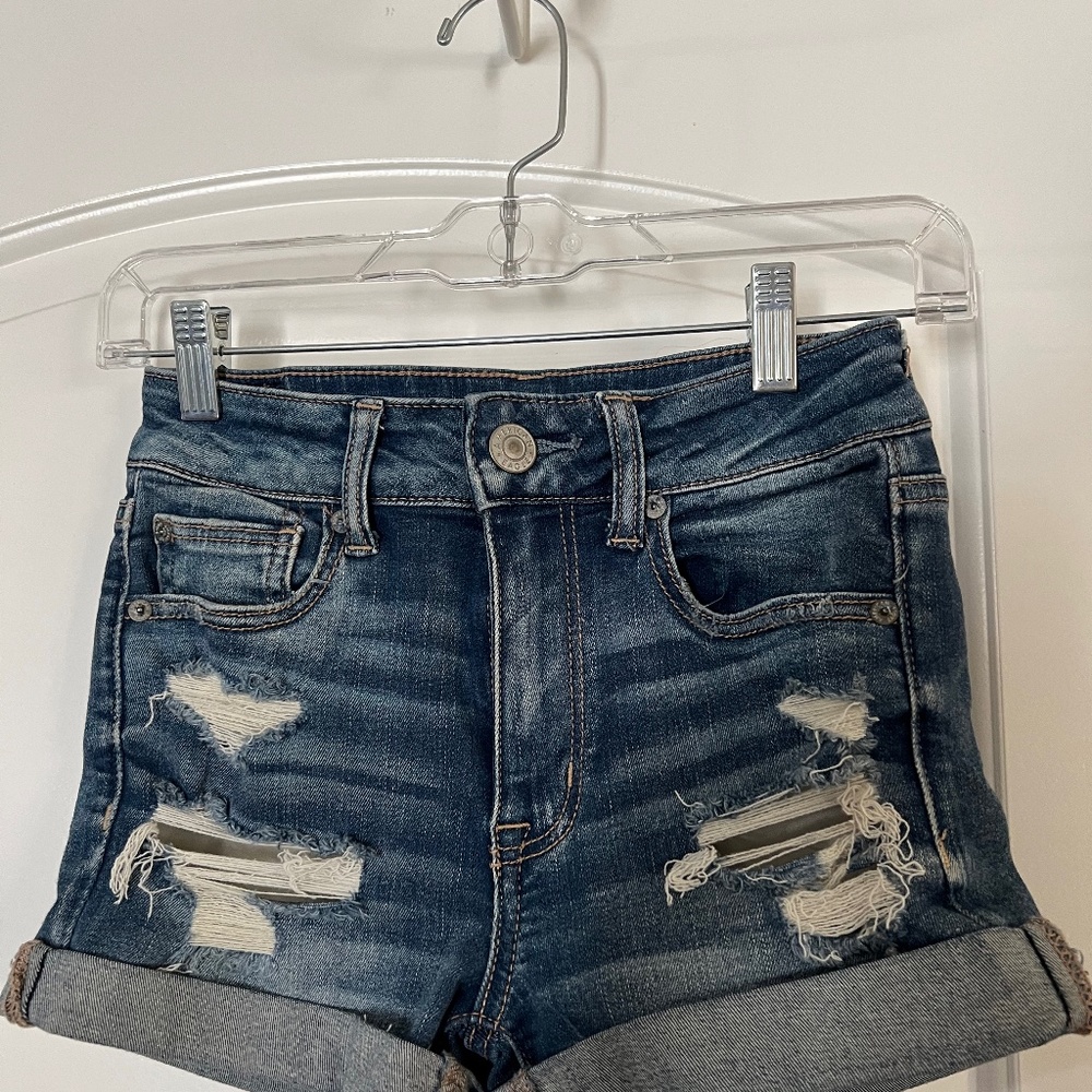 American Eagle distressed jean shorts